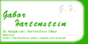 gabor hartenstein business card