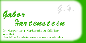 gabor hartenstein business card